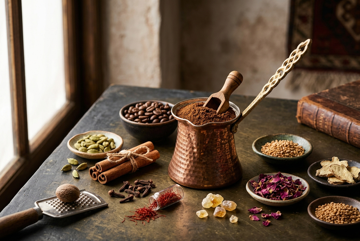 حبوب بن وتوابل قهوة